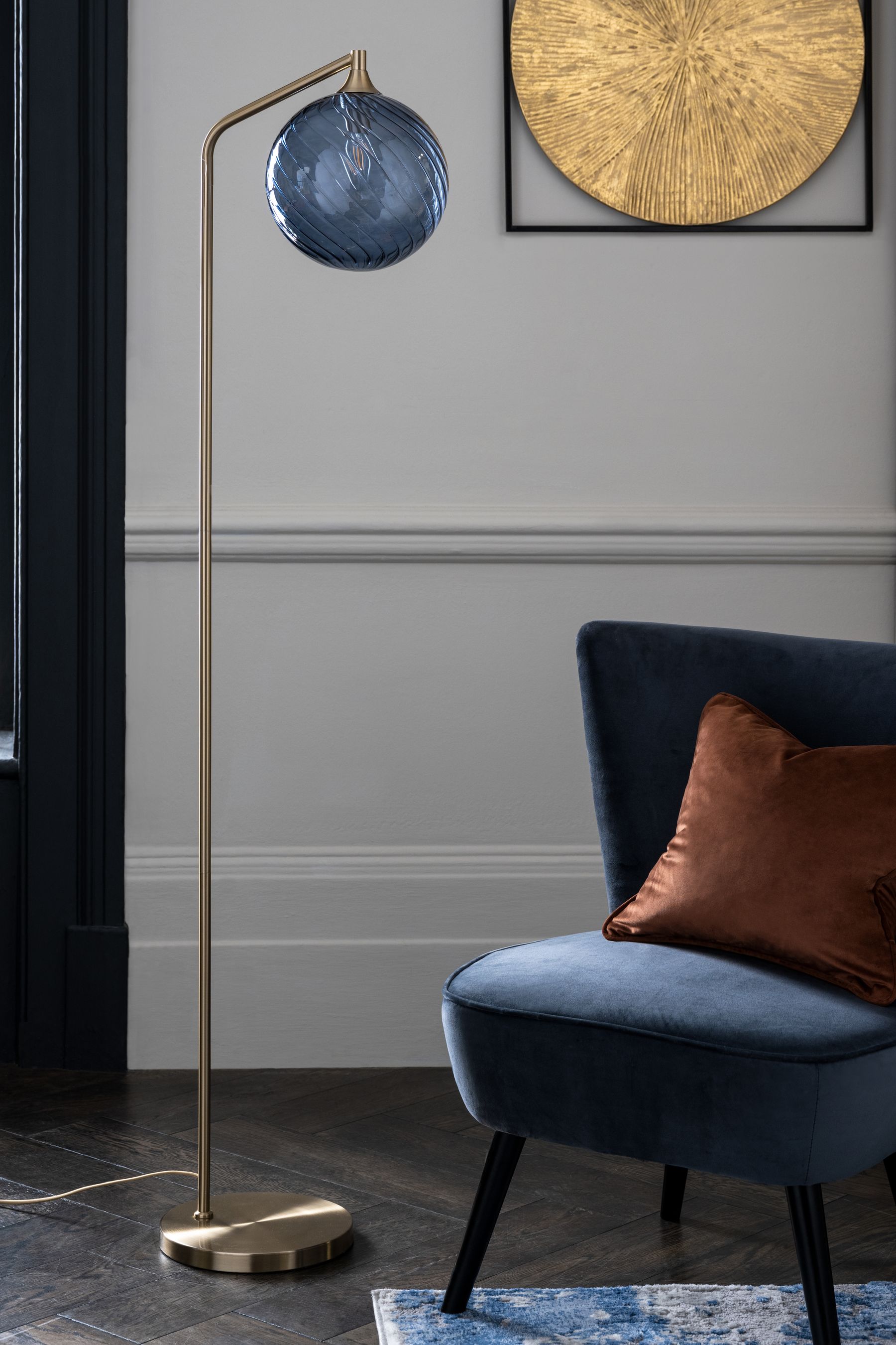 Blue tall lamp cheap