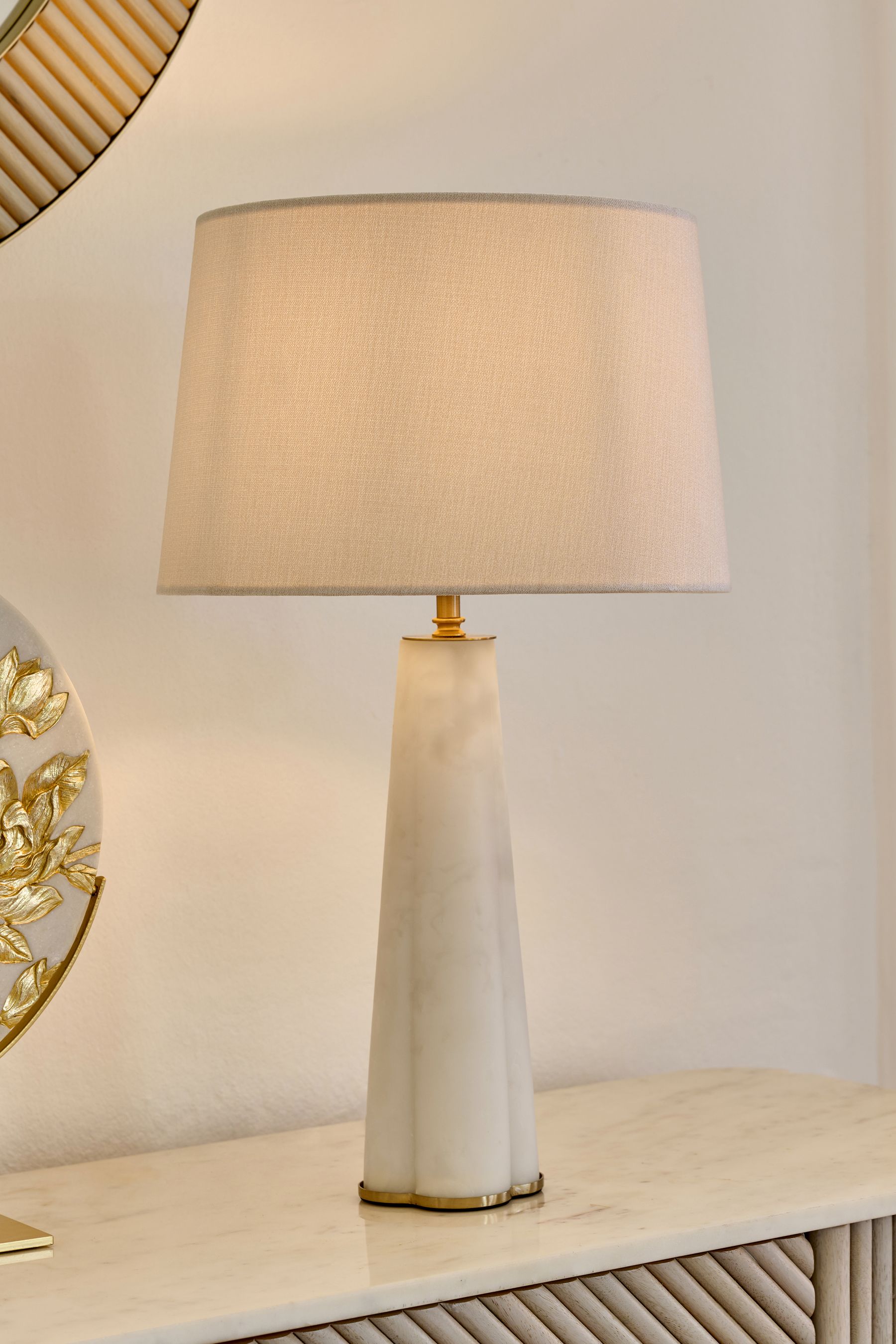 White Verona Table Lamp
