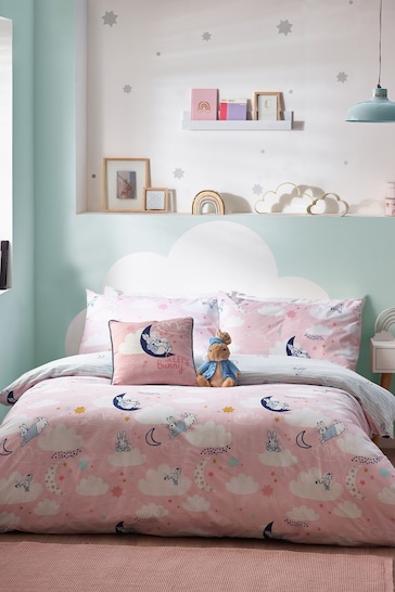 Peter Rabbit™ Pink Sleepy Head Timeless Printed Duvet Cover and Pillowcase Set