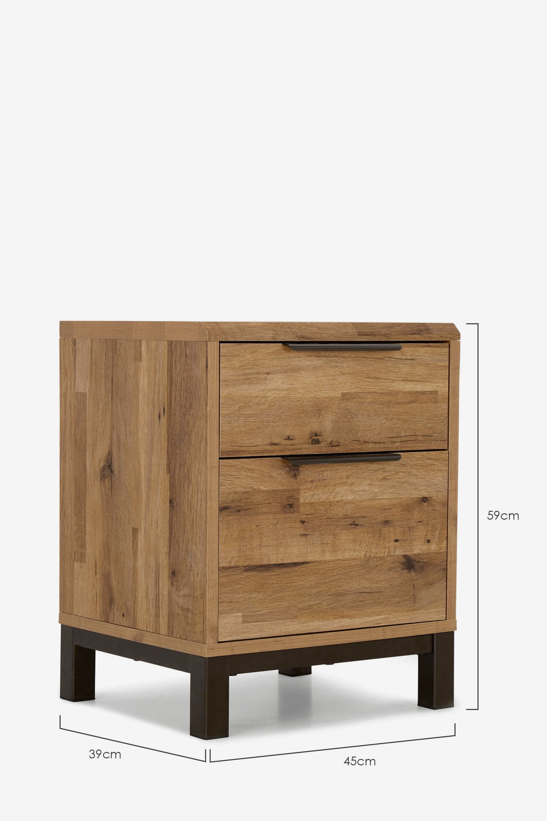 Oak bedside shop tables next