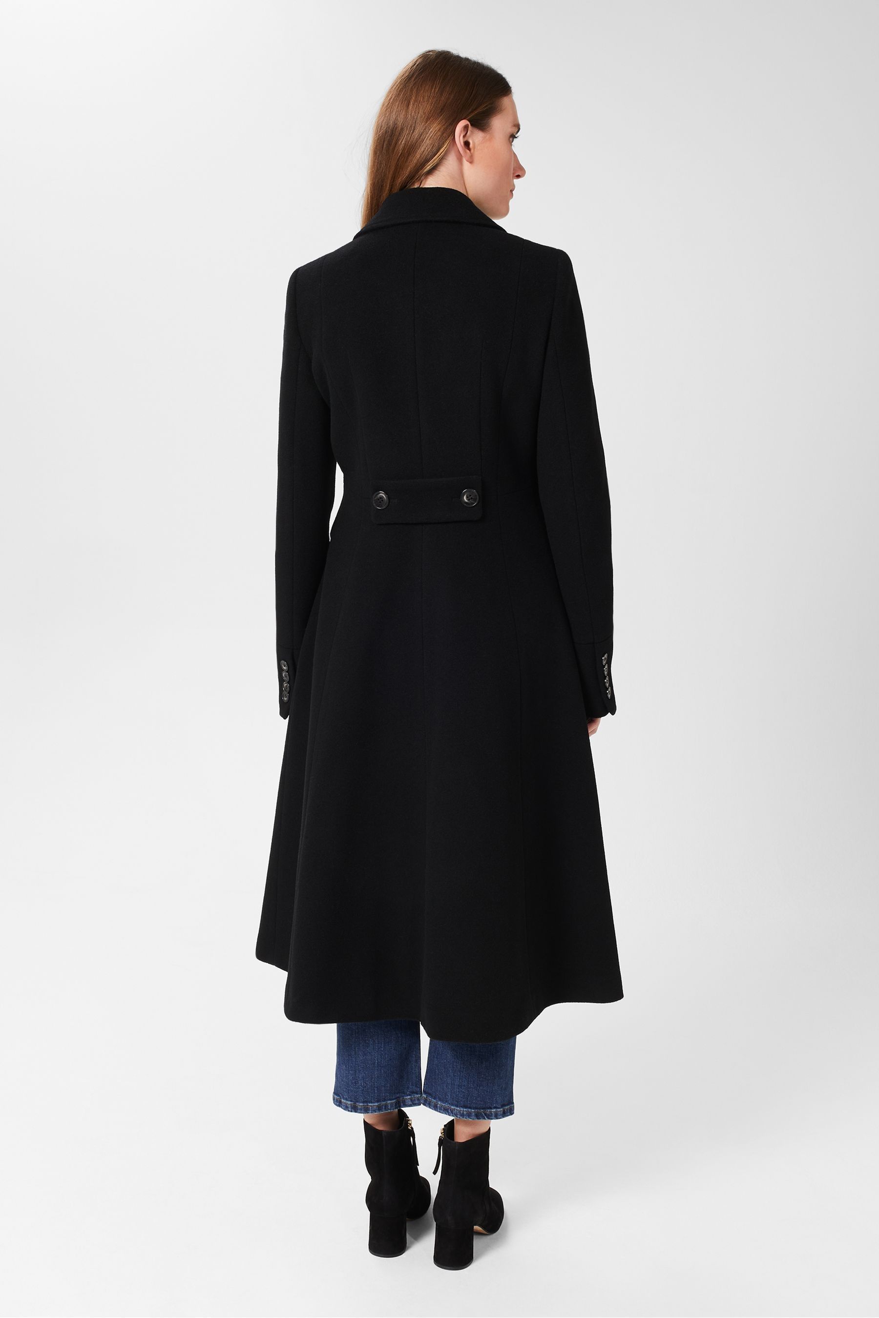 Hobbs black wool coat clearance