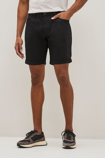 Black/Light Grey 2 Pack 2 Pack Stretch Denim Shorts