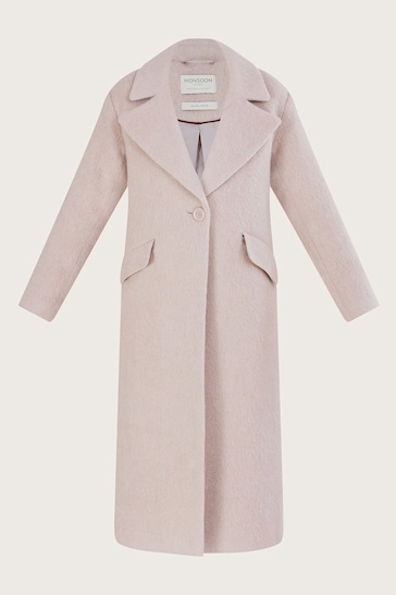 Buy Monsoon Jenny Brushed Wool Mix Smart Coat from the Next UK online shop