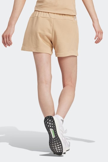 adidas Brown Sportswear Essentials Linear French Terry Shorts