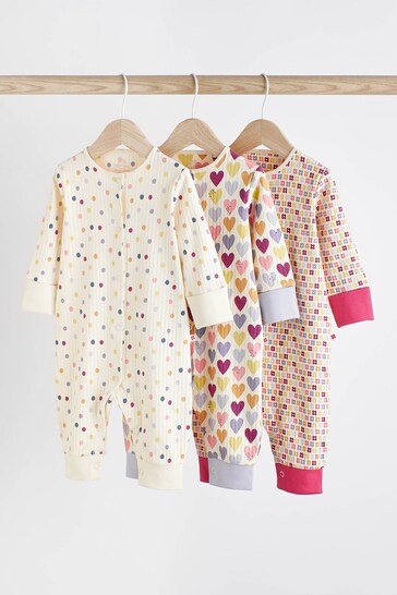 Bright Baby Footless Sleepsuits 3 Pack (0mths-3yrs)