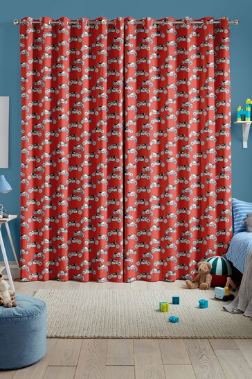 Cath Kidston Red Kids Motorbikes Made To Measure Curtains