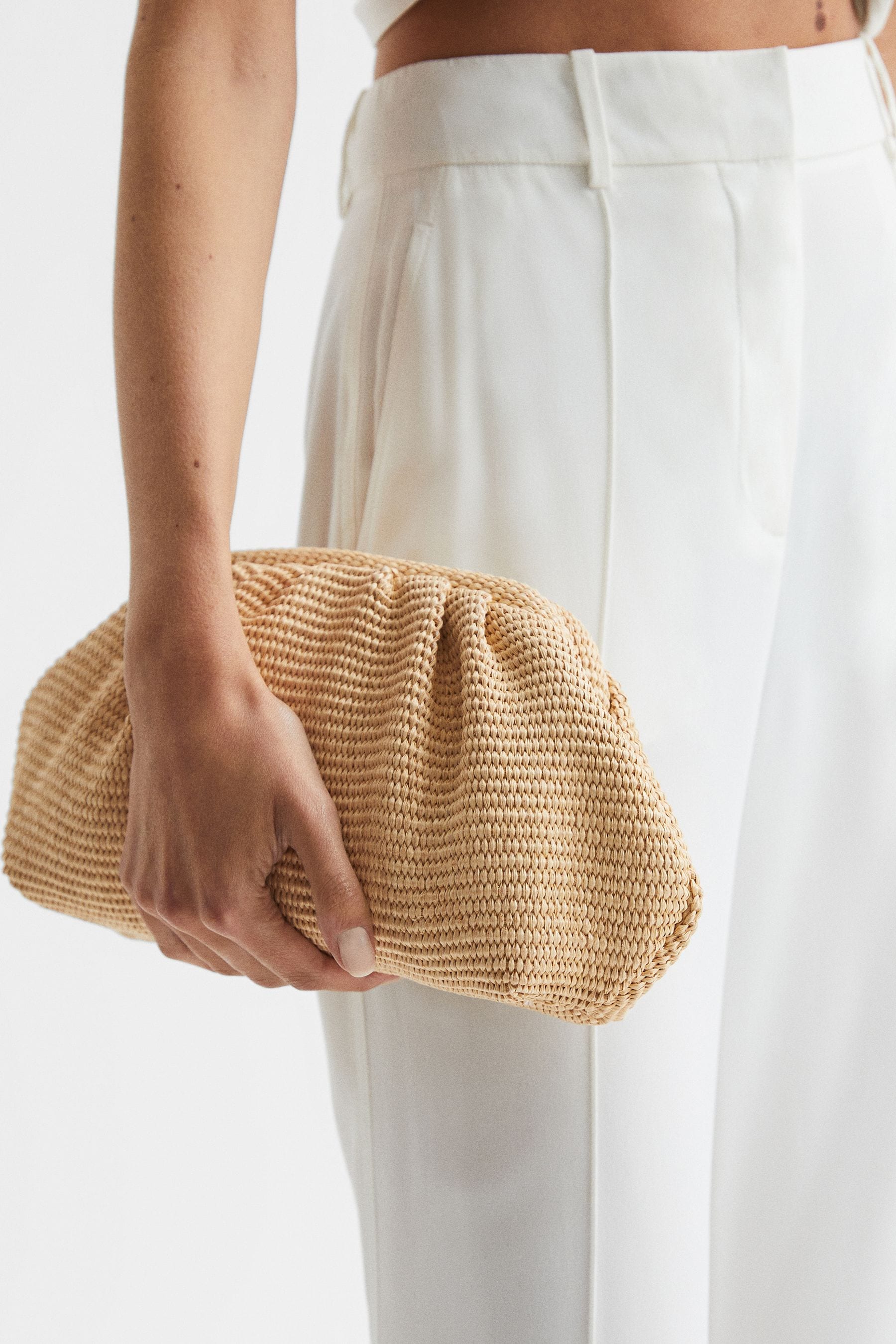 Raffia clutch bags sales uk