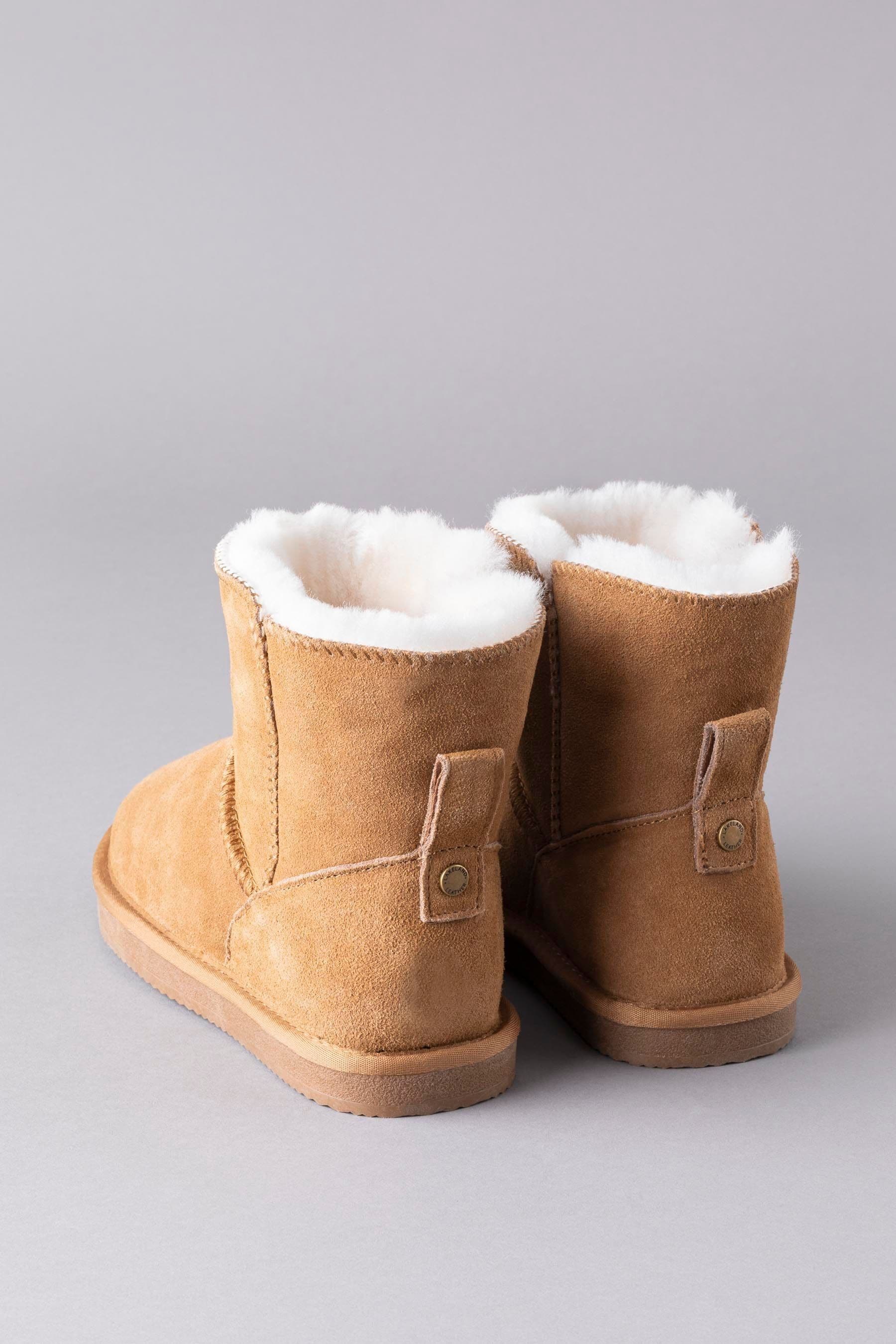 Sheepskin top boot slippers