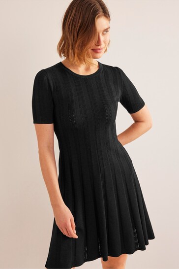 Buy Boden Black Flippy Knitted Mini Dress from the Next UK online shop