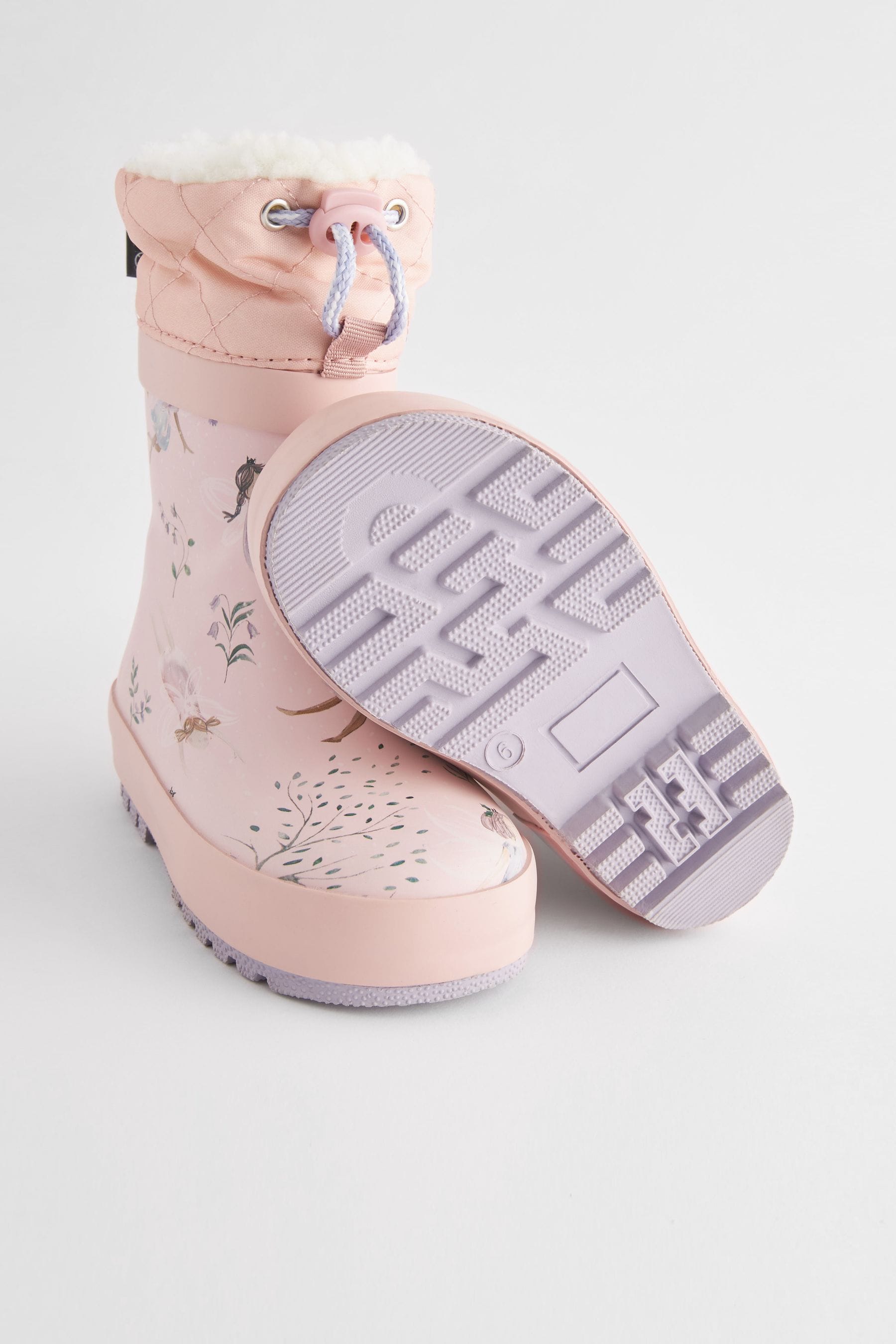 Pink Fairy Thermal Thinsulate Lined Cuff Wellies