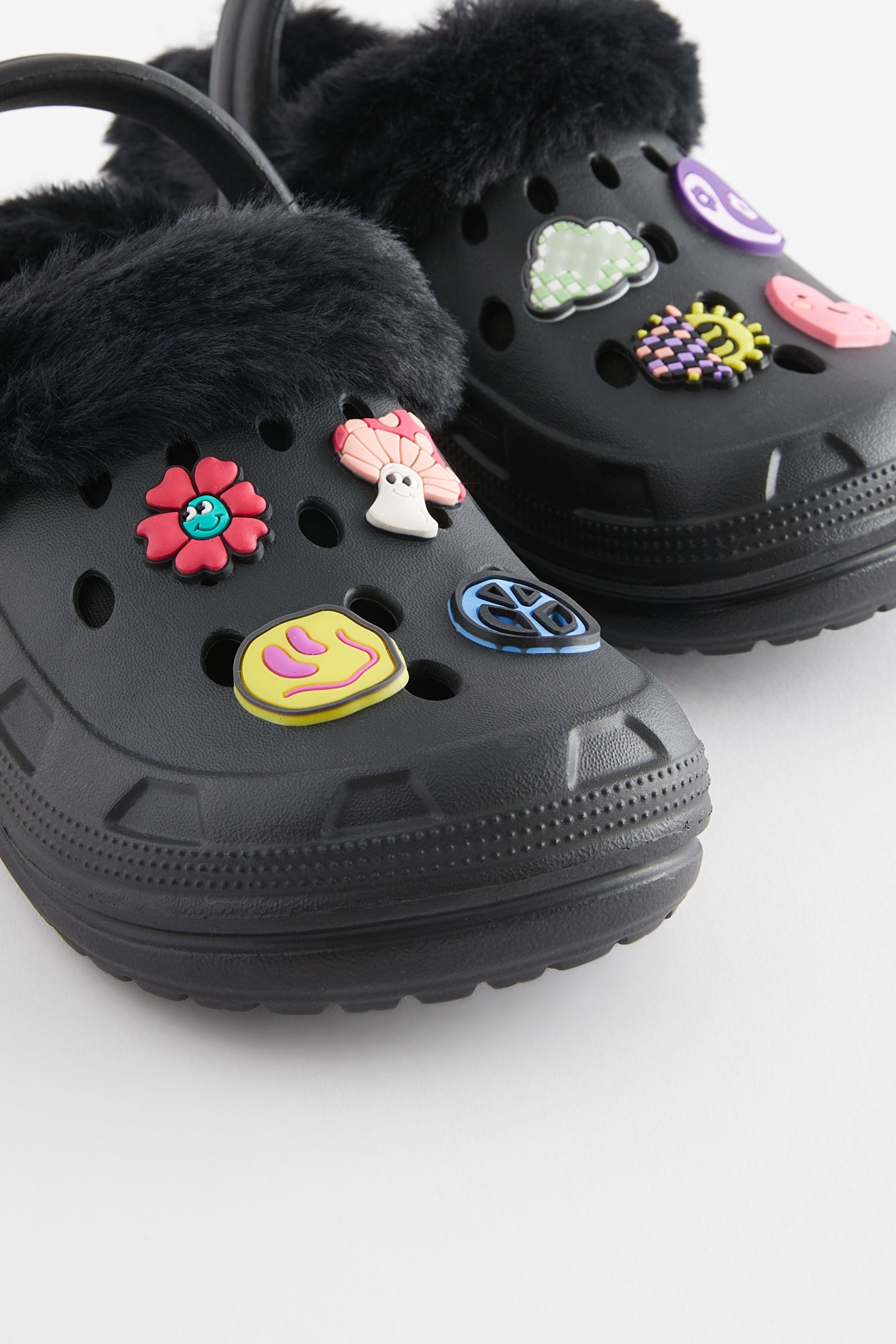 Faux discount fur crocs