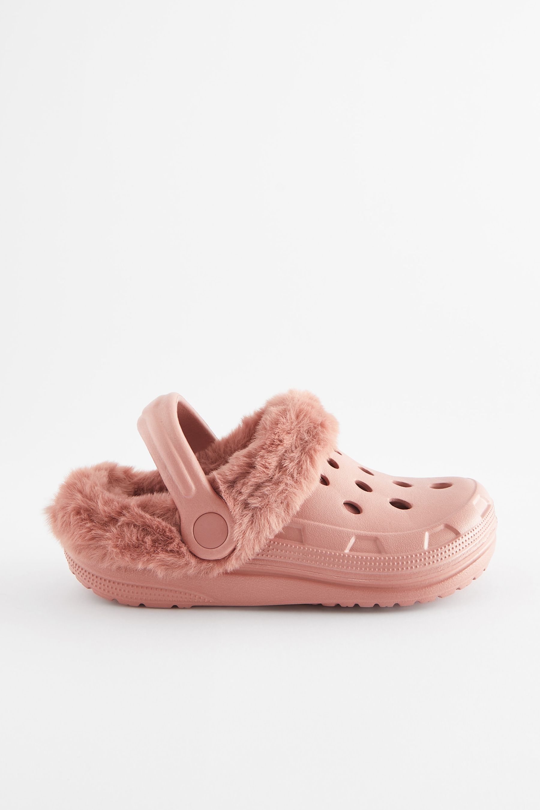 Light pink cheap fuzzy crocs