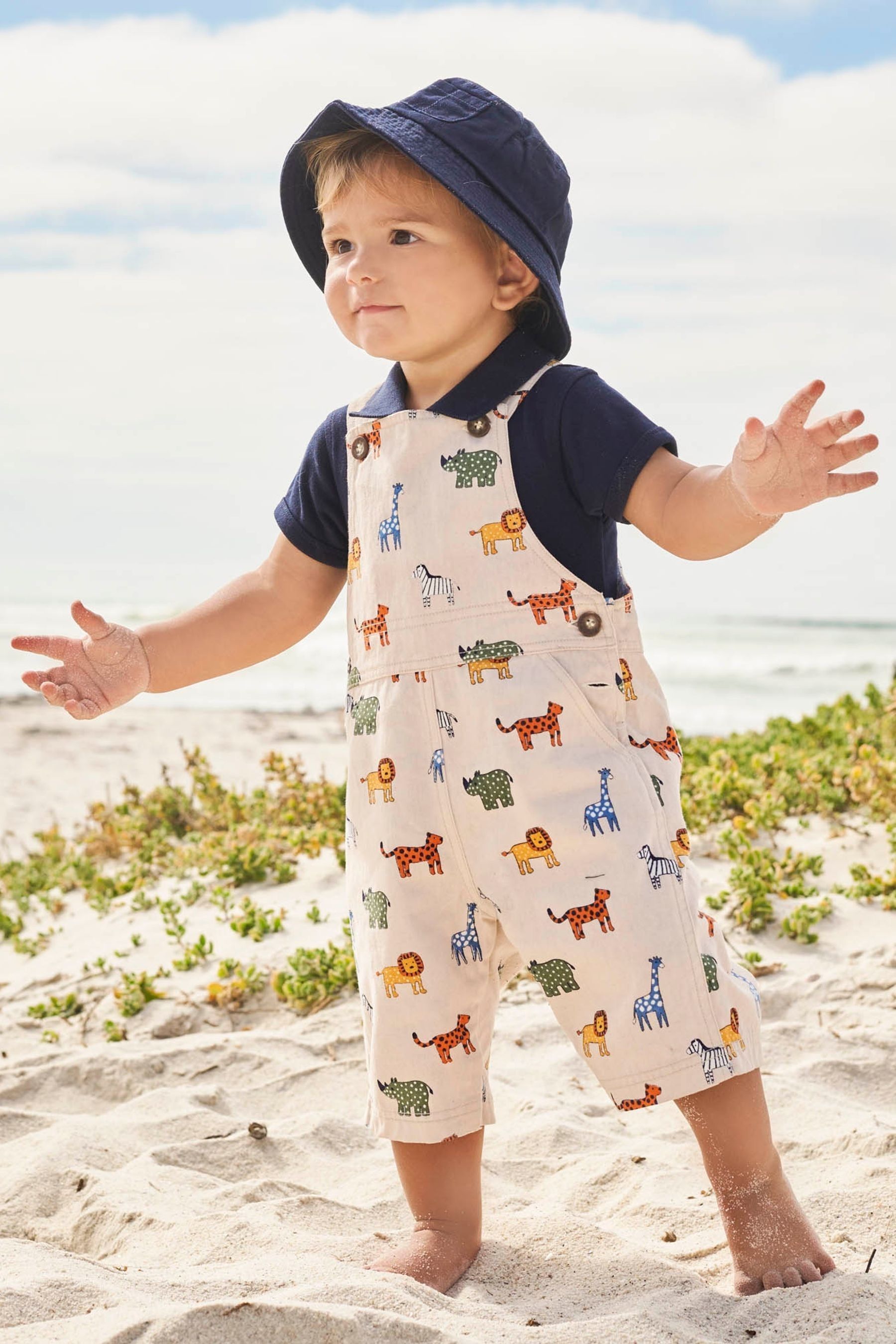 JoJo Maman B b Navy Plain Short Sleeve Polo Shirt Body