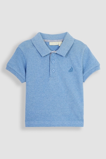 JoJo Maman Bébé Blue Polo Shirt
