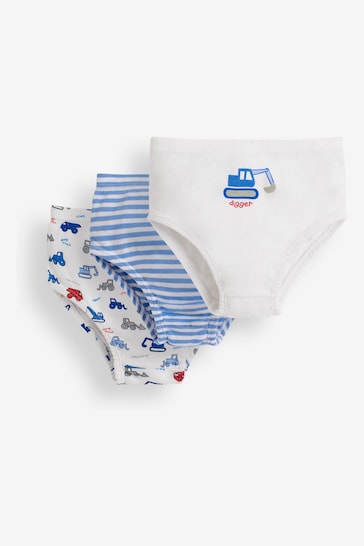 JoJo Maman Bébé Blue 3-Pack Pants Set