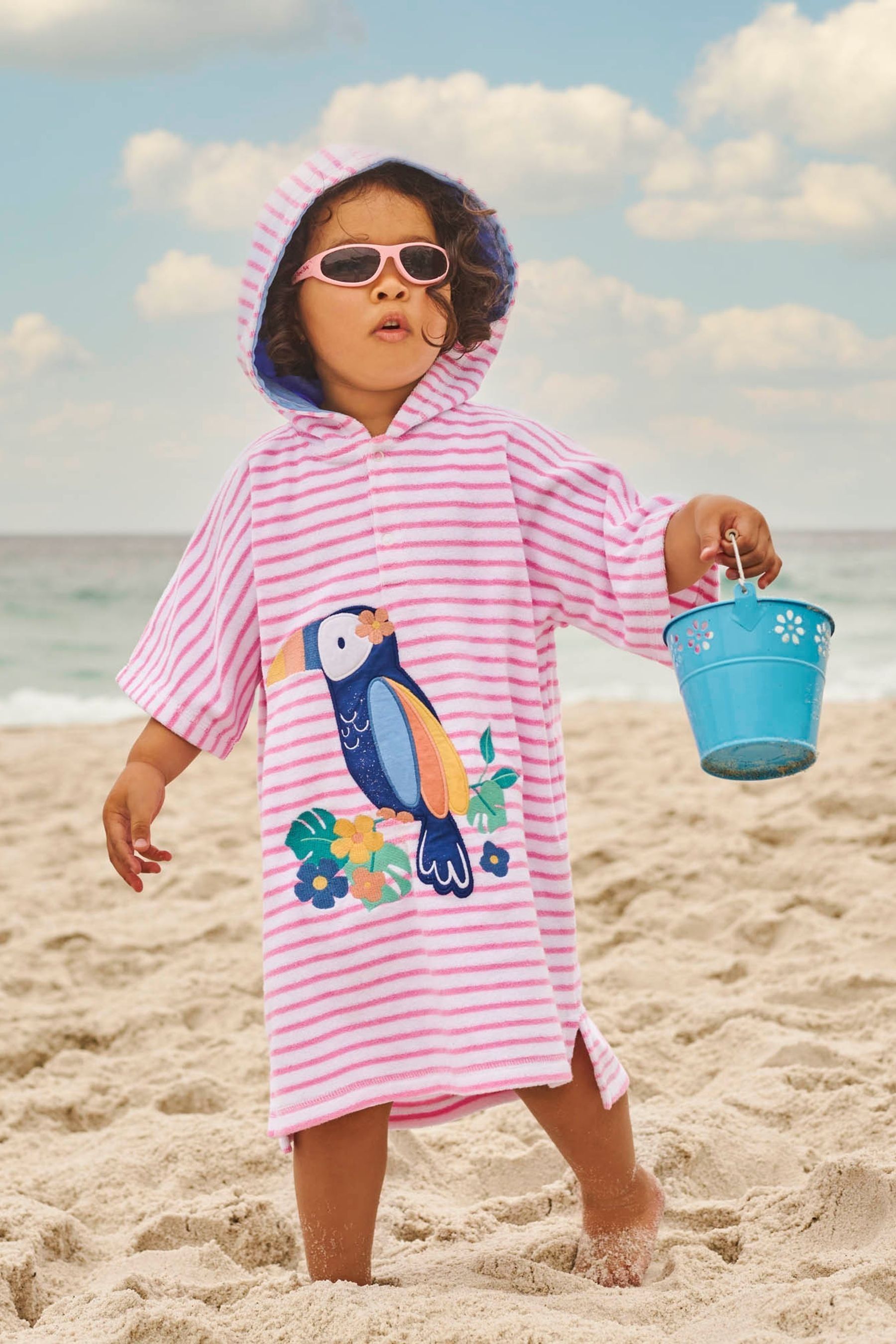 Buy JoJo Maman Bebe Pink Girls Toucan Towelling Hooded Pull On from the Asn desire2learnShops online shop