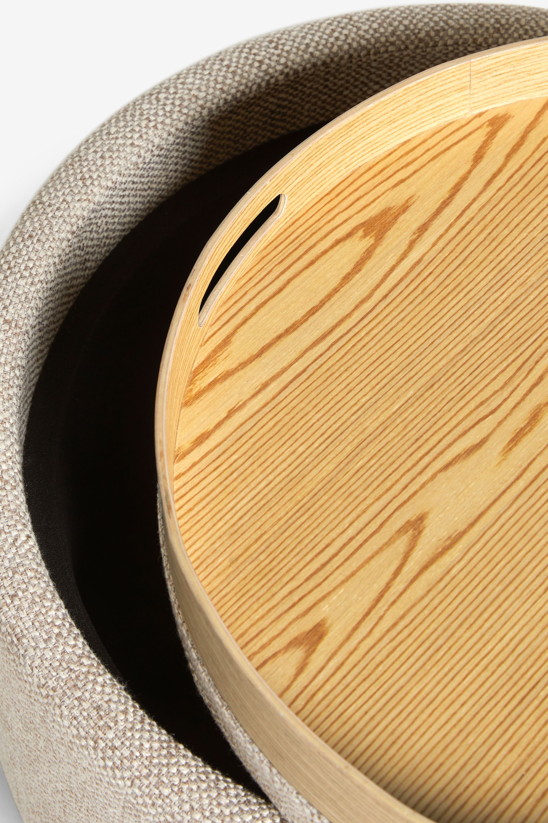 Chunky Weave Mid Natural Ashton Storage Stool
