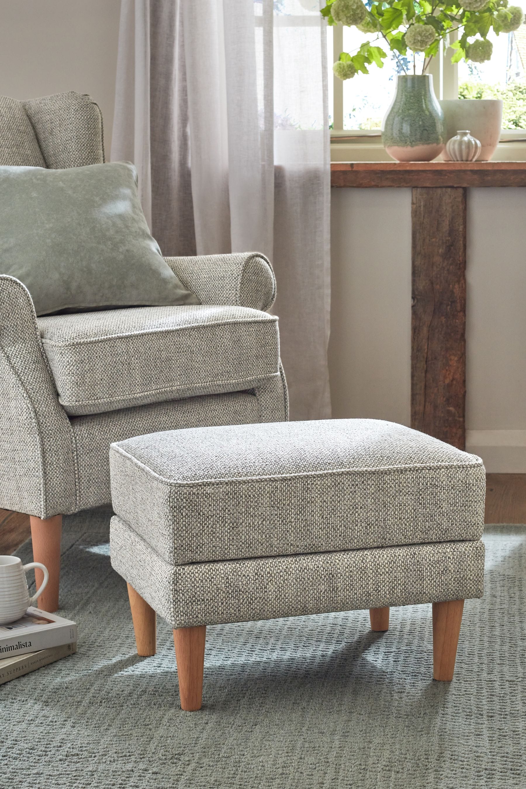 Next footstool outlet grey