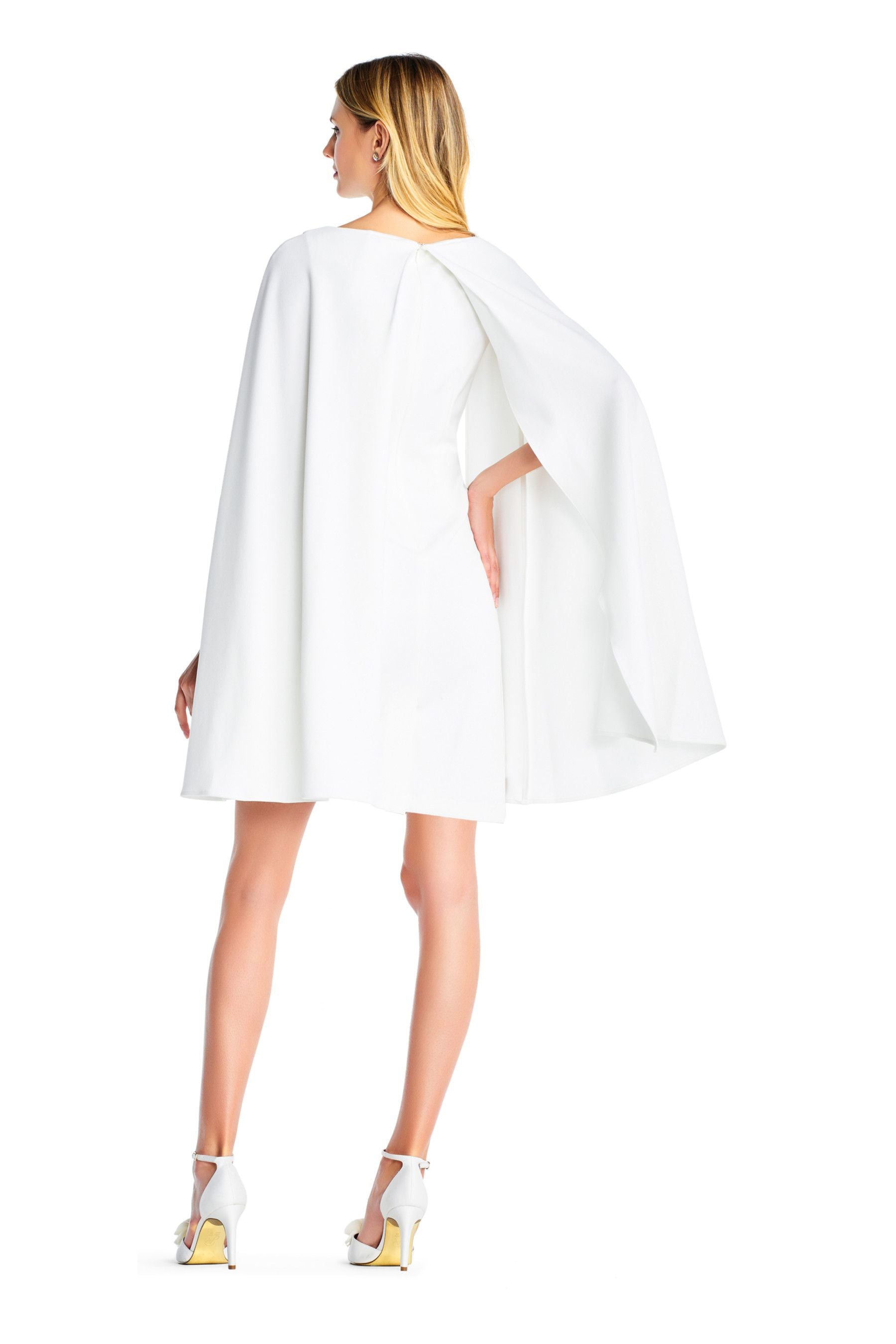 Structured cape shop dress