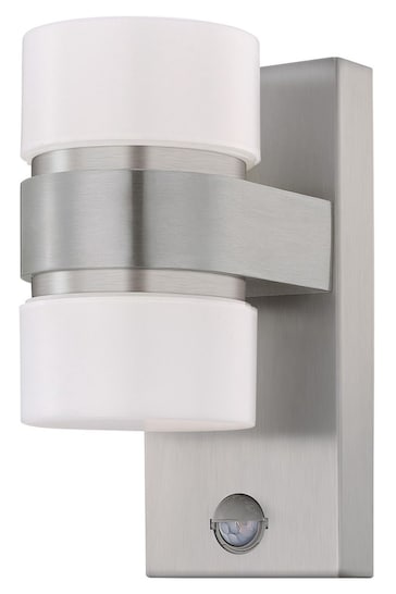 Eglo Silver Atollari LED 2Light Silver Exterior Wall Light