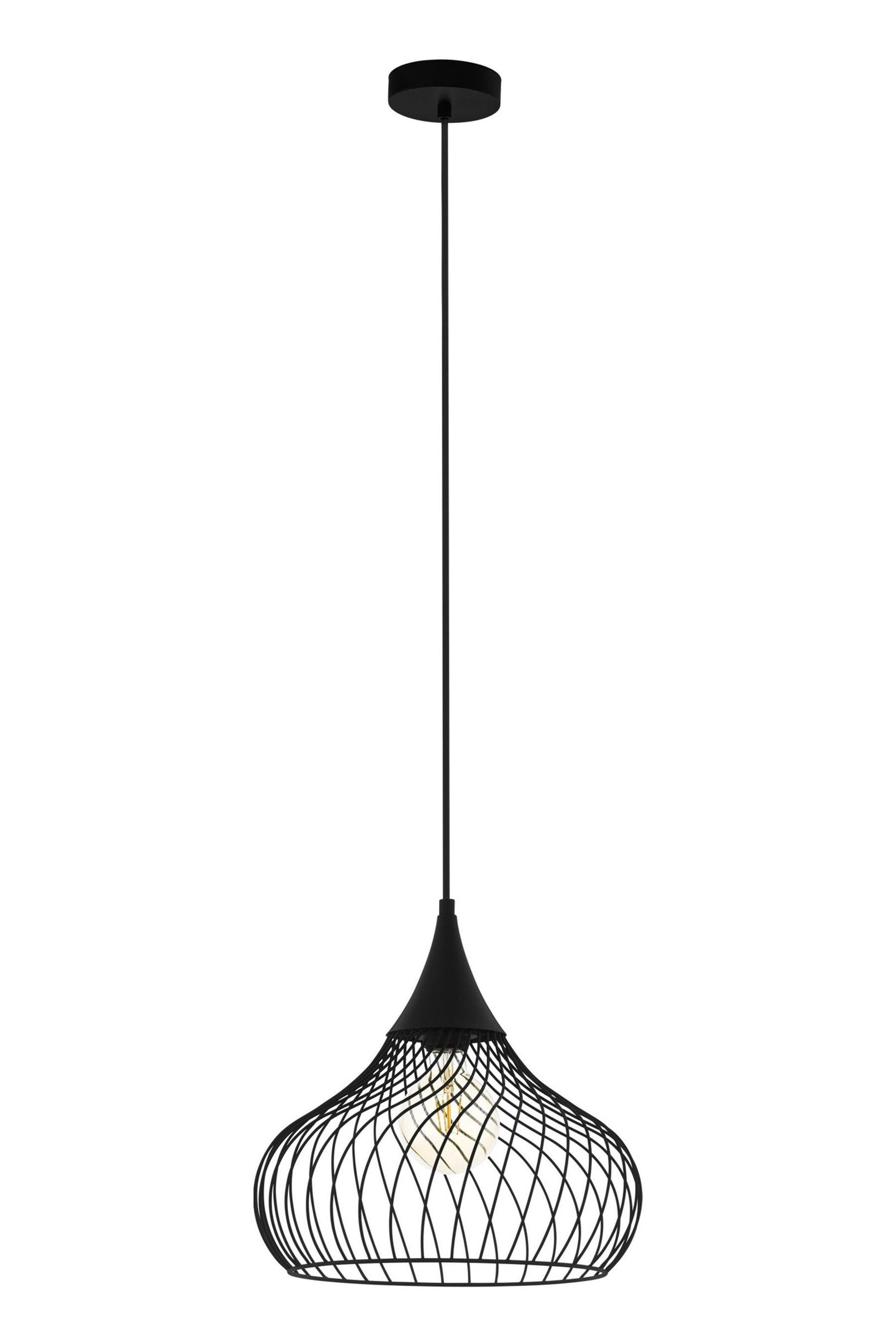 Single teardrop shop pendant light