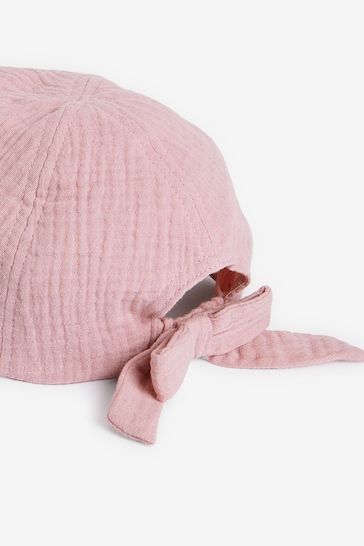 Pink Bow Cap (3mths-10yrs)
