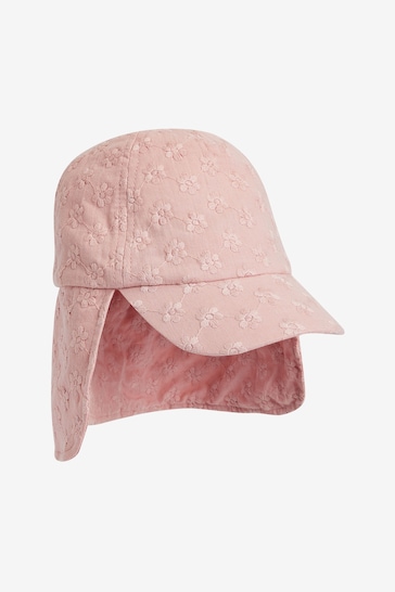Pink Broderie Legionnaire Hat (3mths-10yrs)