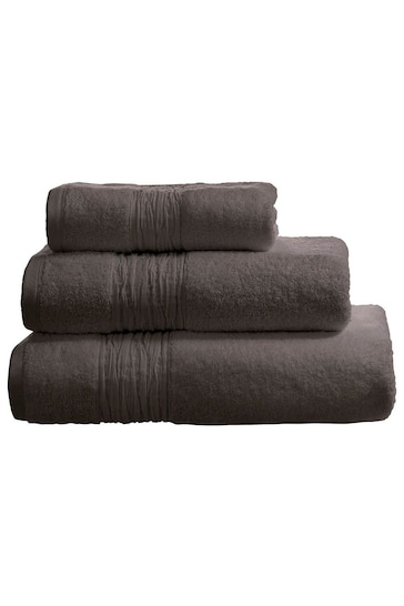 Lazy Linen Charcoal Turkish Cotton With Pure Washed Linen Insert Towel