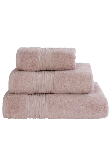 Lazy Linen Mellow Pink Turkish Cotton With Pure Washed Linen Insert Towel