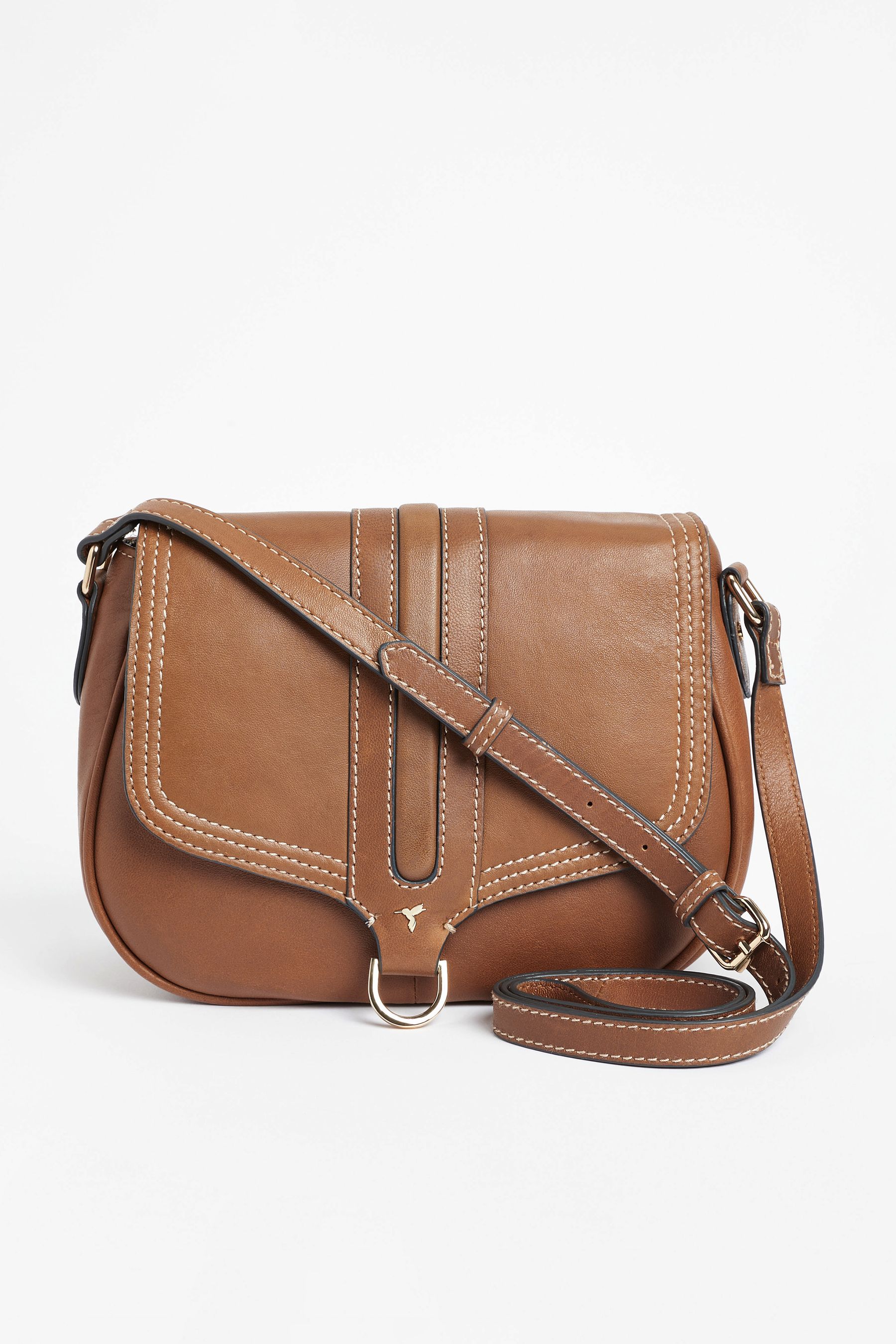 Buy Tan Brown Premium Leather Hummingbird Cross Body Bag from the