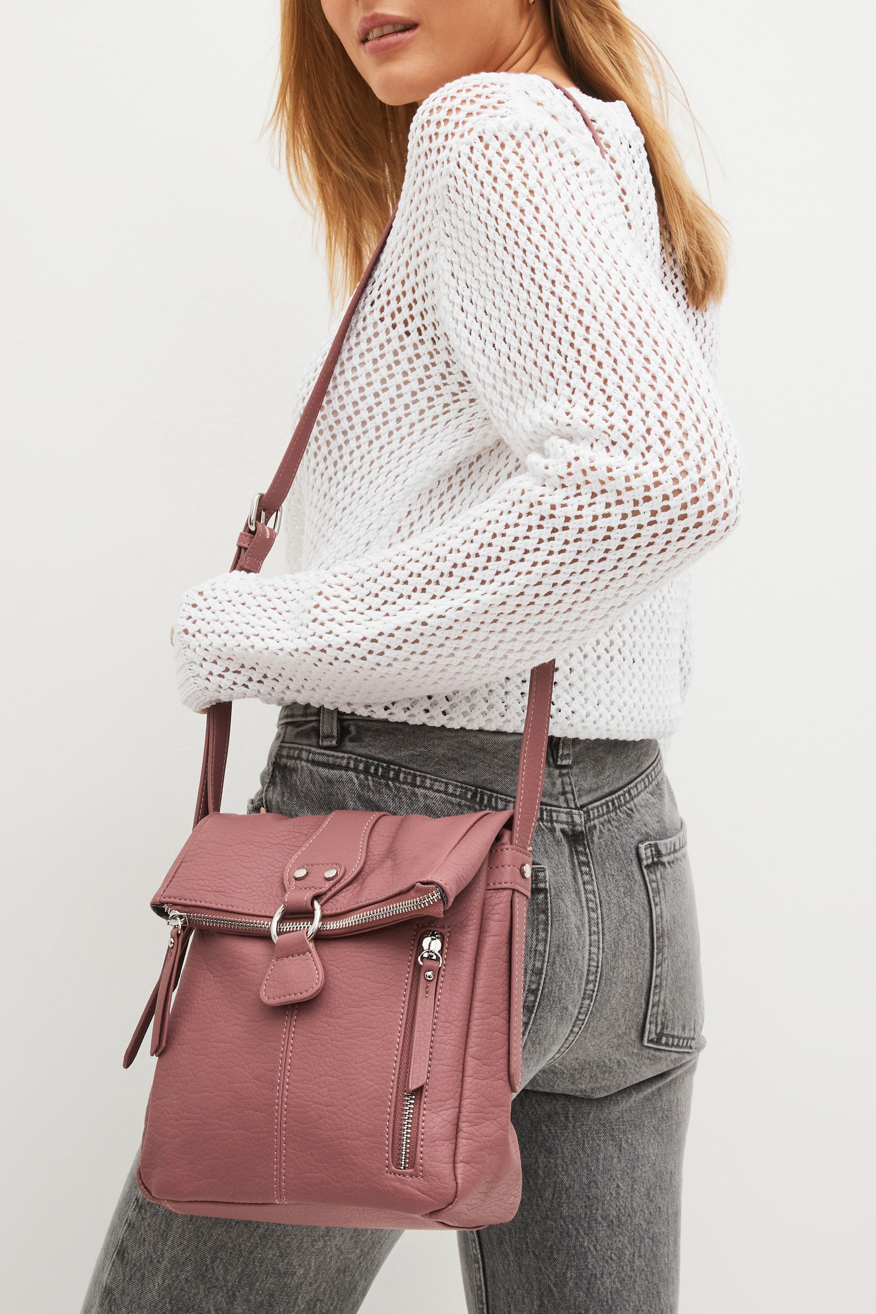 Light pink deals shoulder bag