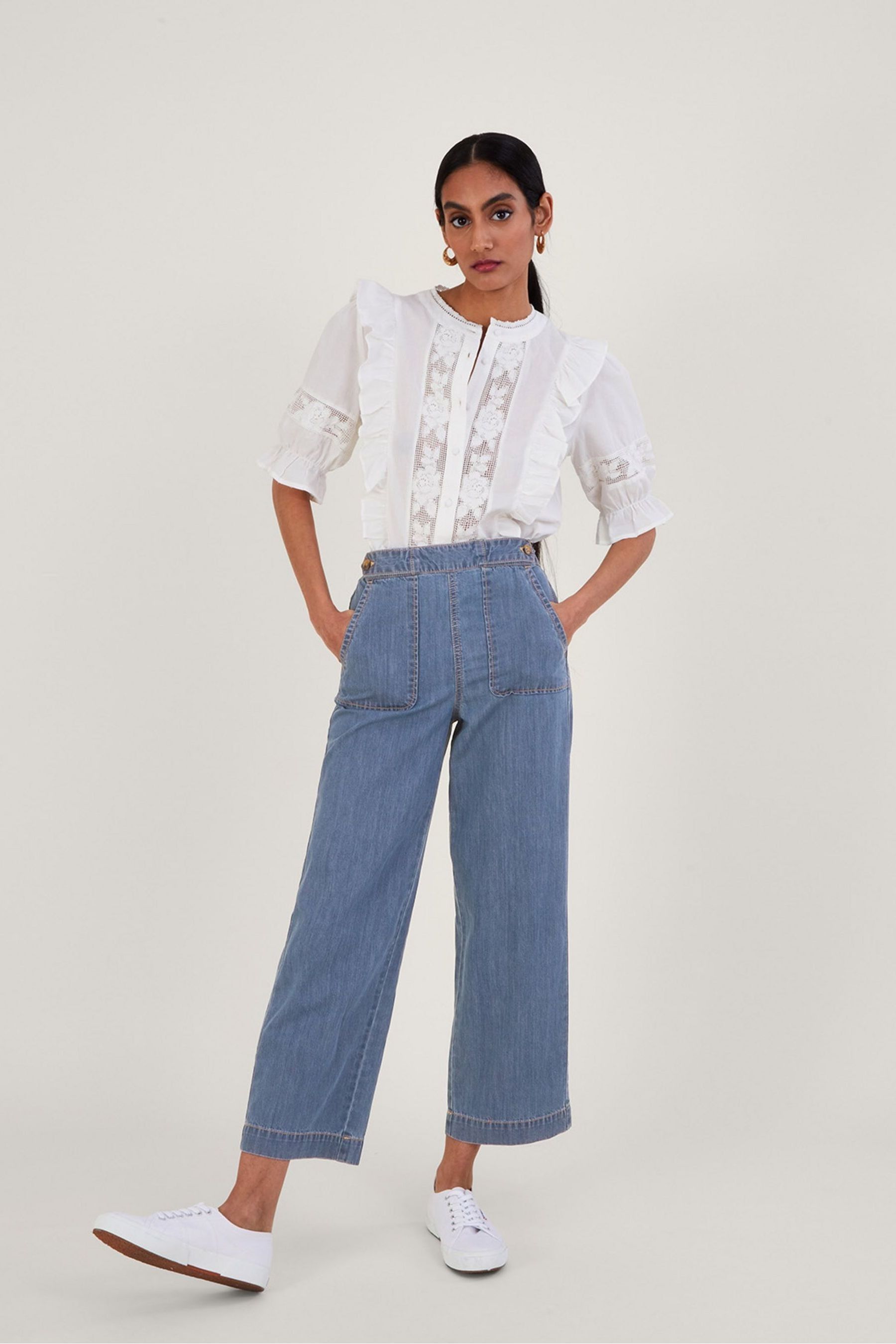 Trave harper crop discount slim straight jeans