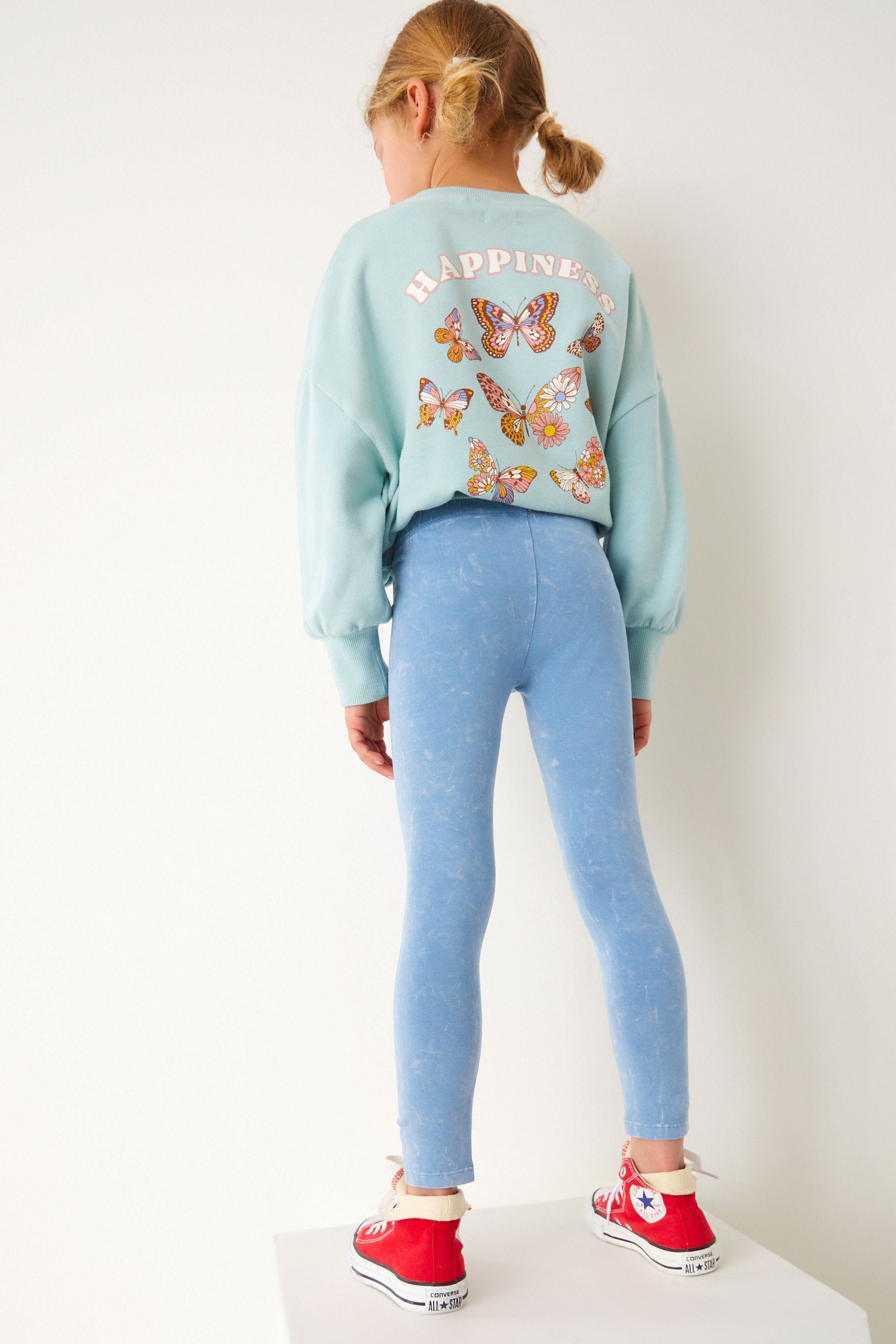 Light blue denim leggings sale