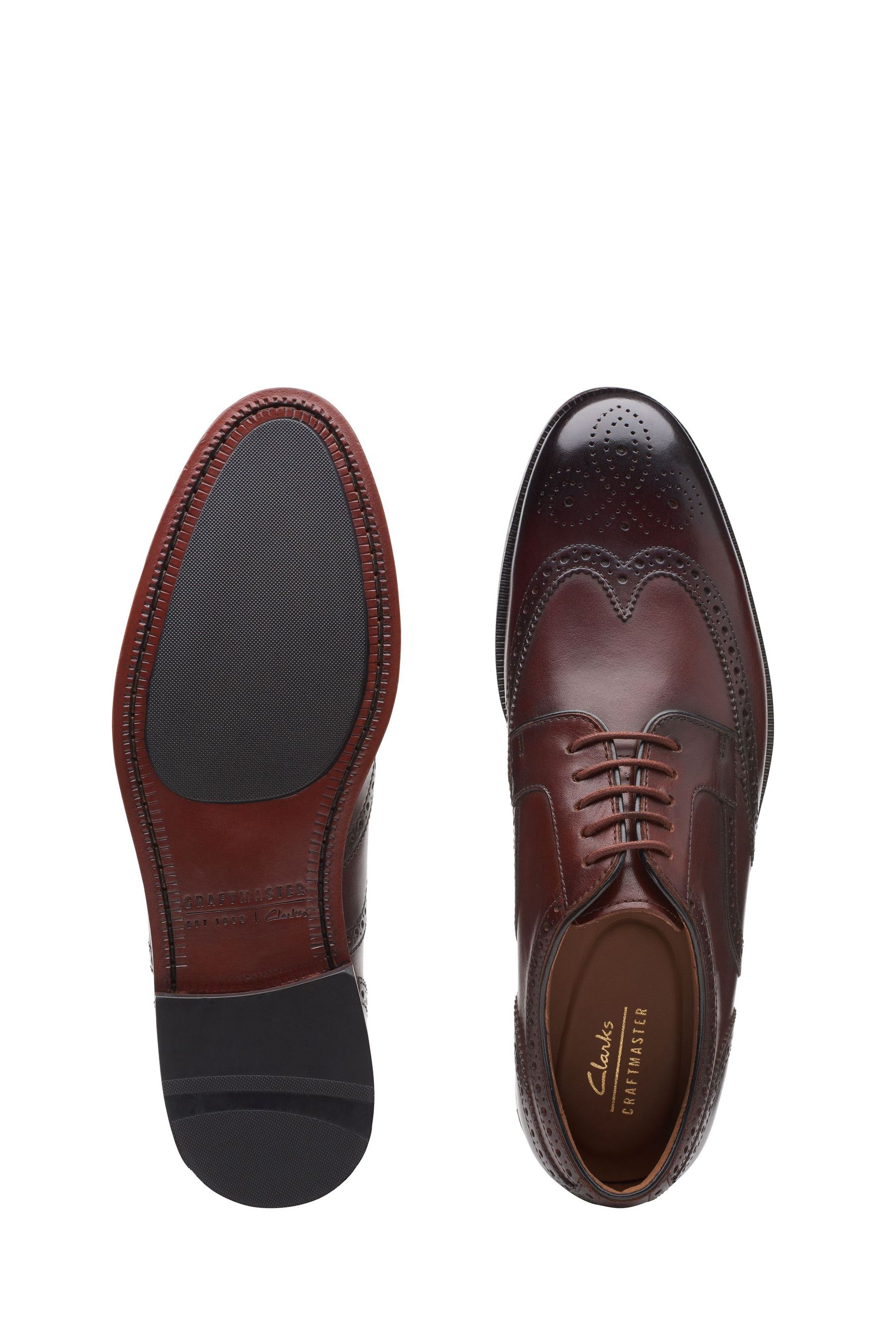 Clarks discount burgundy brogues