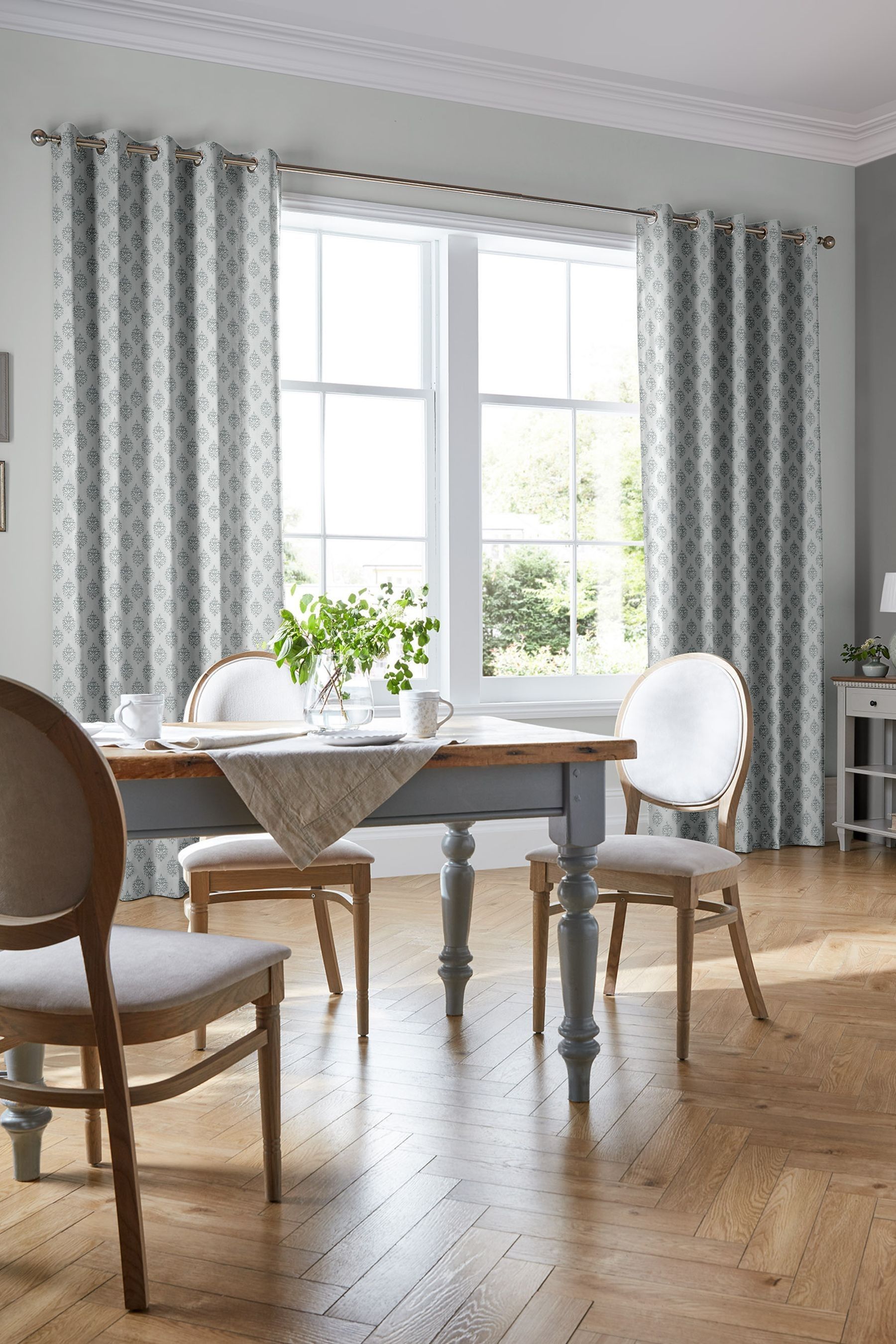White dining room curtains store