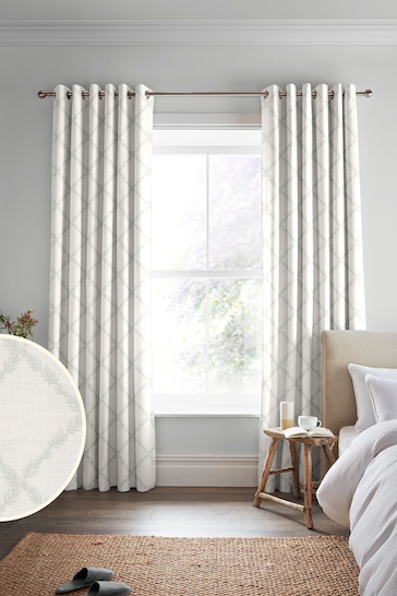 Laura Ashley Sage Pennorth Made To Measure Curtains