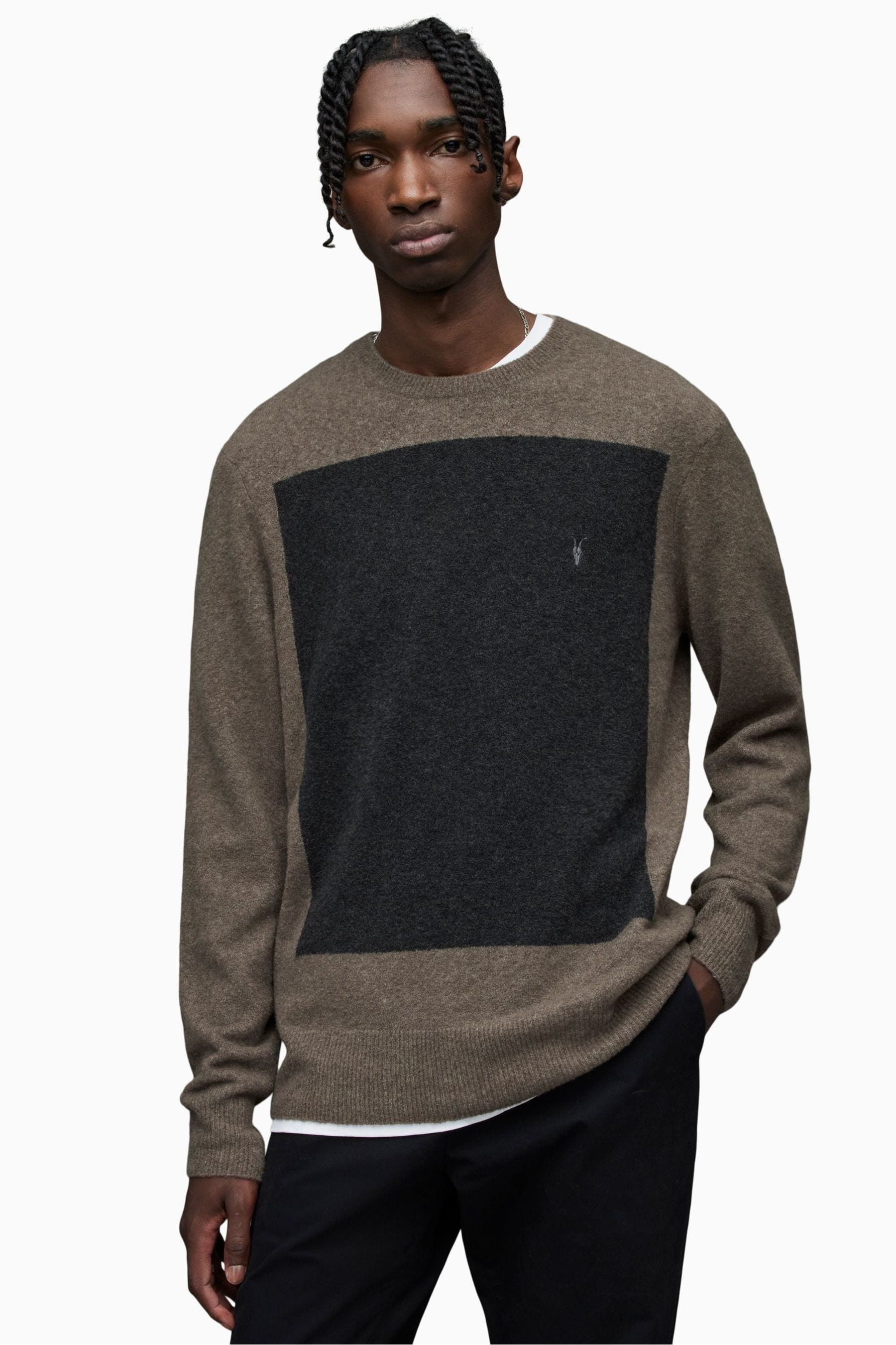 Buy All Saints Grey Lobke Knit Crew Jumper from the Next UK online
