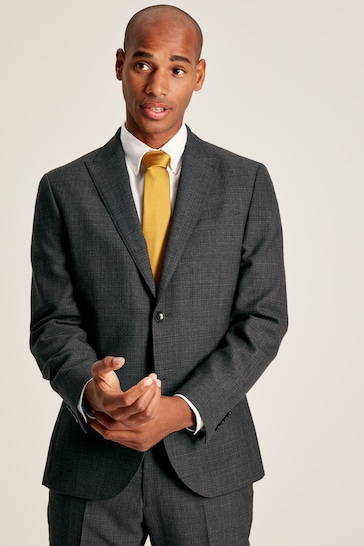 Joules Charcoal Grey Textured Suit Jacket