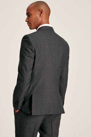Joules Charcoal Grey Textured Suit Jacket