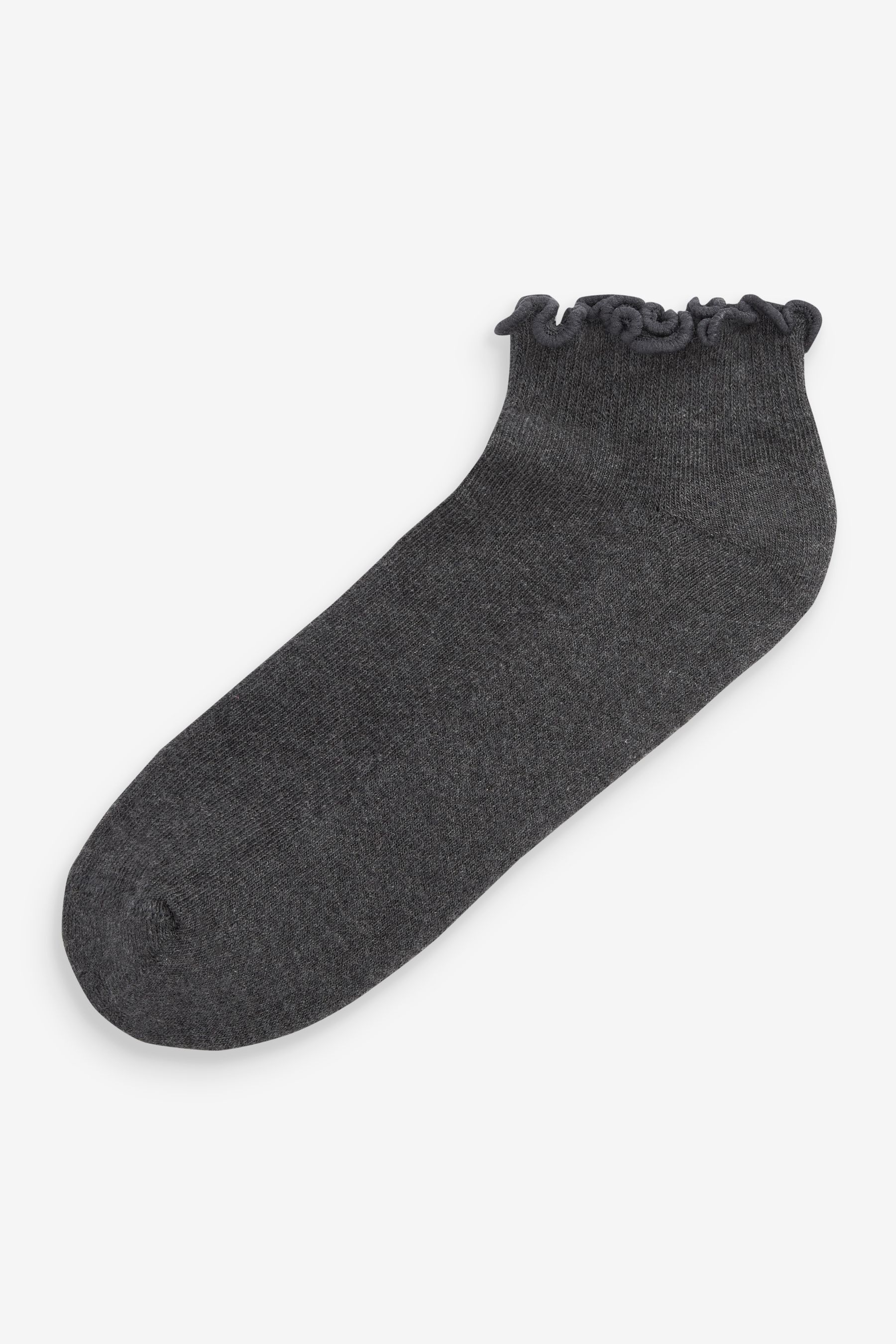 Buy Monochrome Frill Top Cushion Sole Trainer Socks 4 Pack from