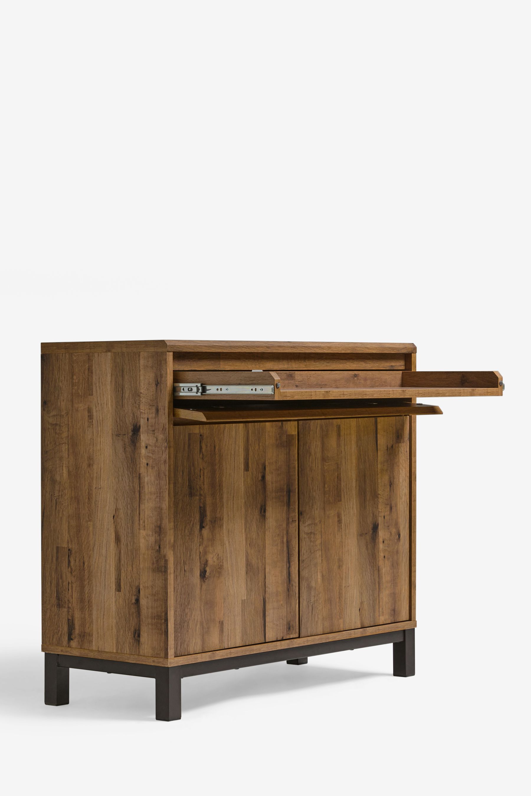 Buy Dark Natural Bronx Oak Effect Sideboard Desk from the Next UK
