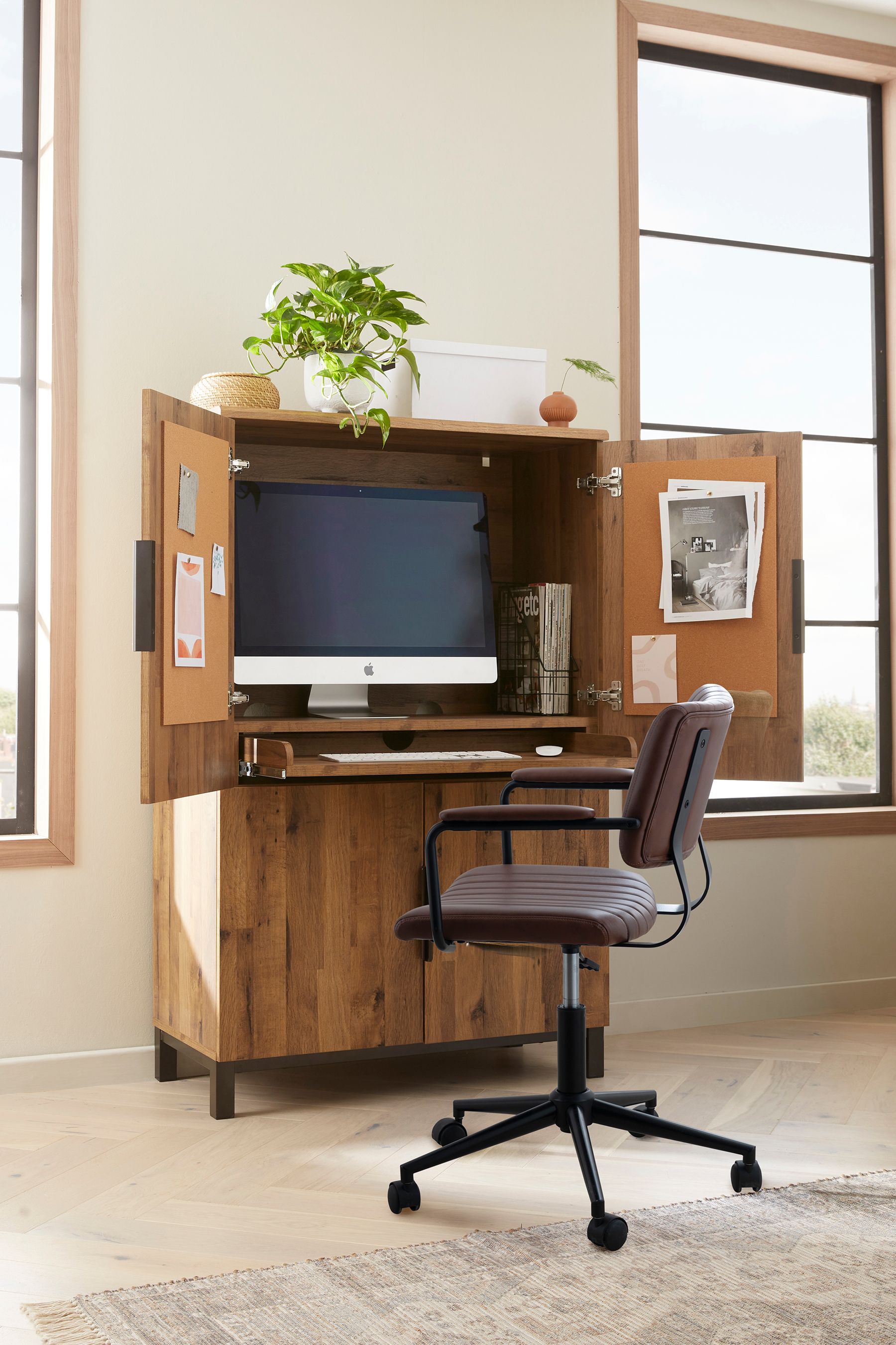 Hidden desk shop