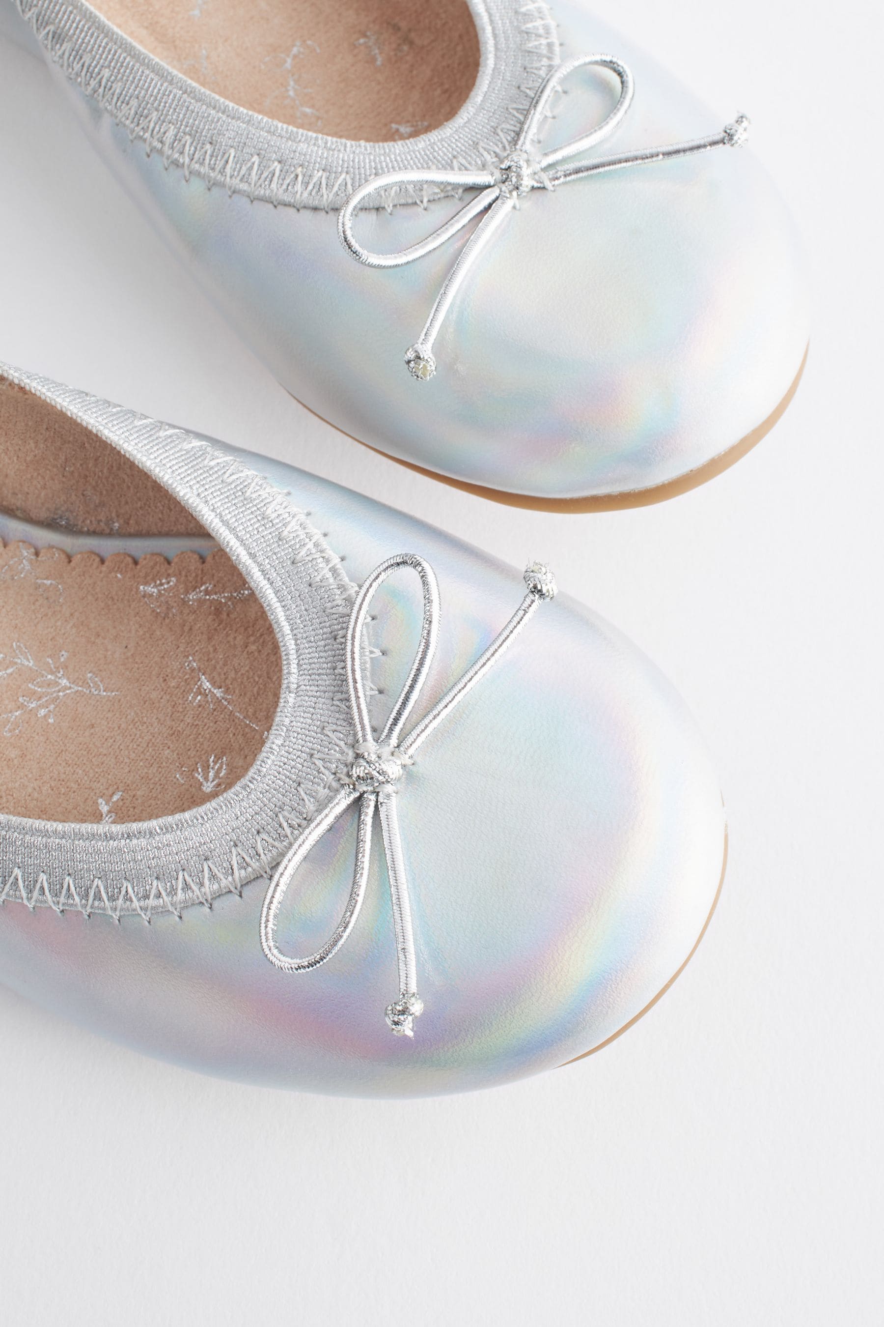 Ballet shoes silver store