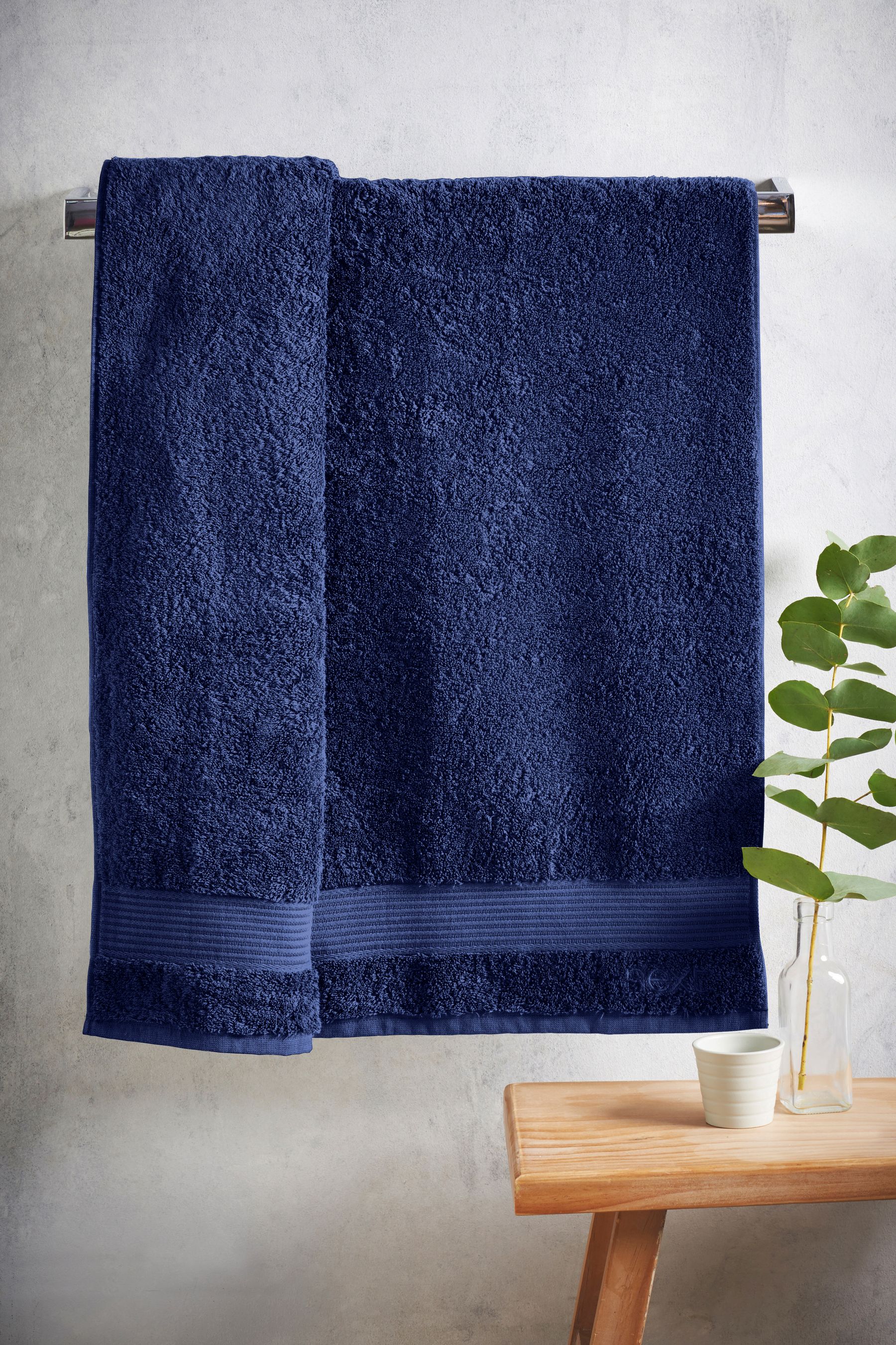 Royal blue bath towel set outlet