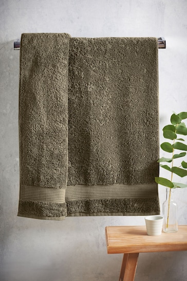 Green Khaki Egyptian Cotton Towel