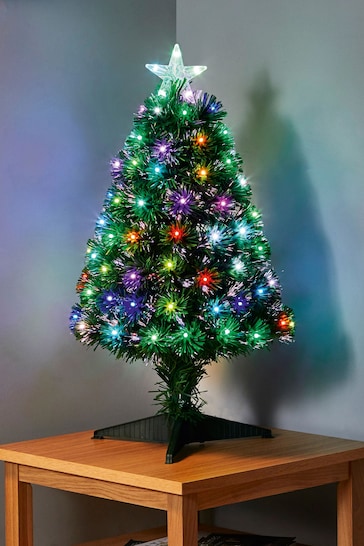 Premier Decorations Ltd 80cm Colour Changing Fibre Optic Artificial Christmas Tree