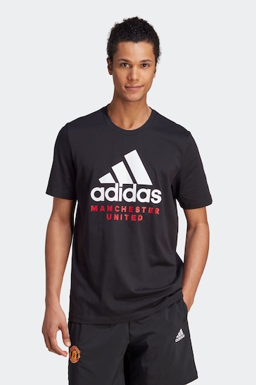 adidas Black Manchester United DNA Graphic T-Shirt