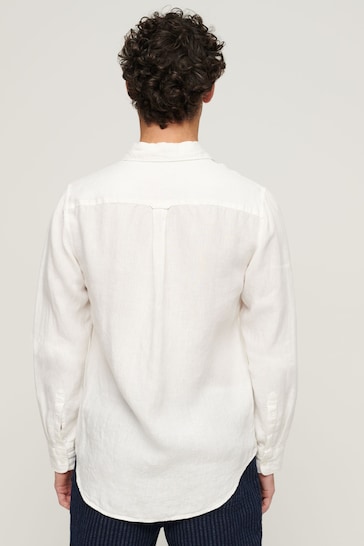 Superdry Optic Studios Casual Linen Long Sleeve Shirt