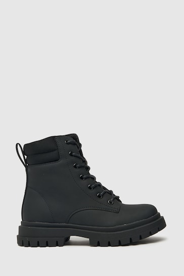 Schuh Chance Lace Up Black Boots