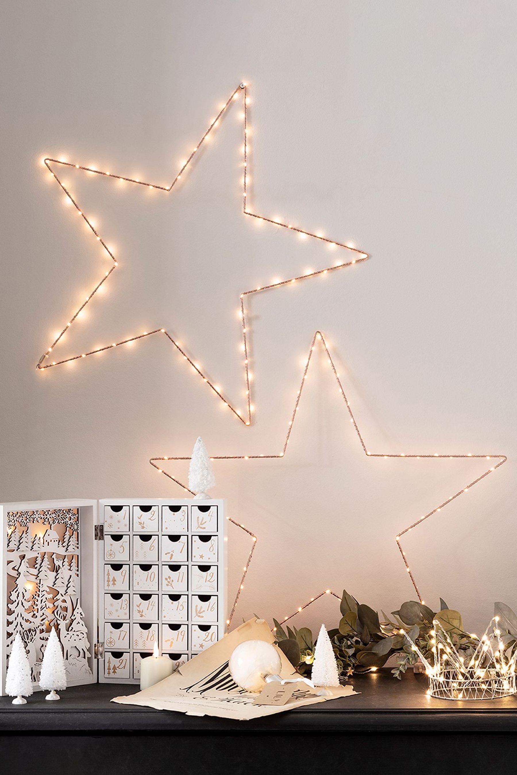 Led light up shop star